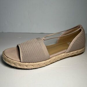 Eileen Fisher Mews Mesh Slip-On Espadrille Blush Women's 7.5 Open Toe Sandals